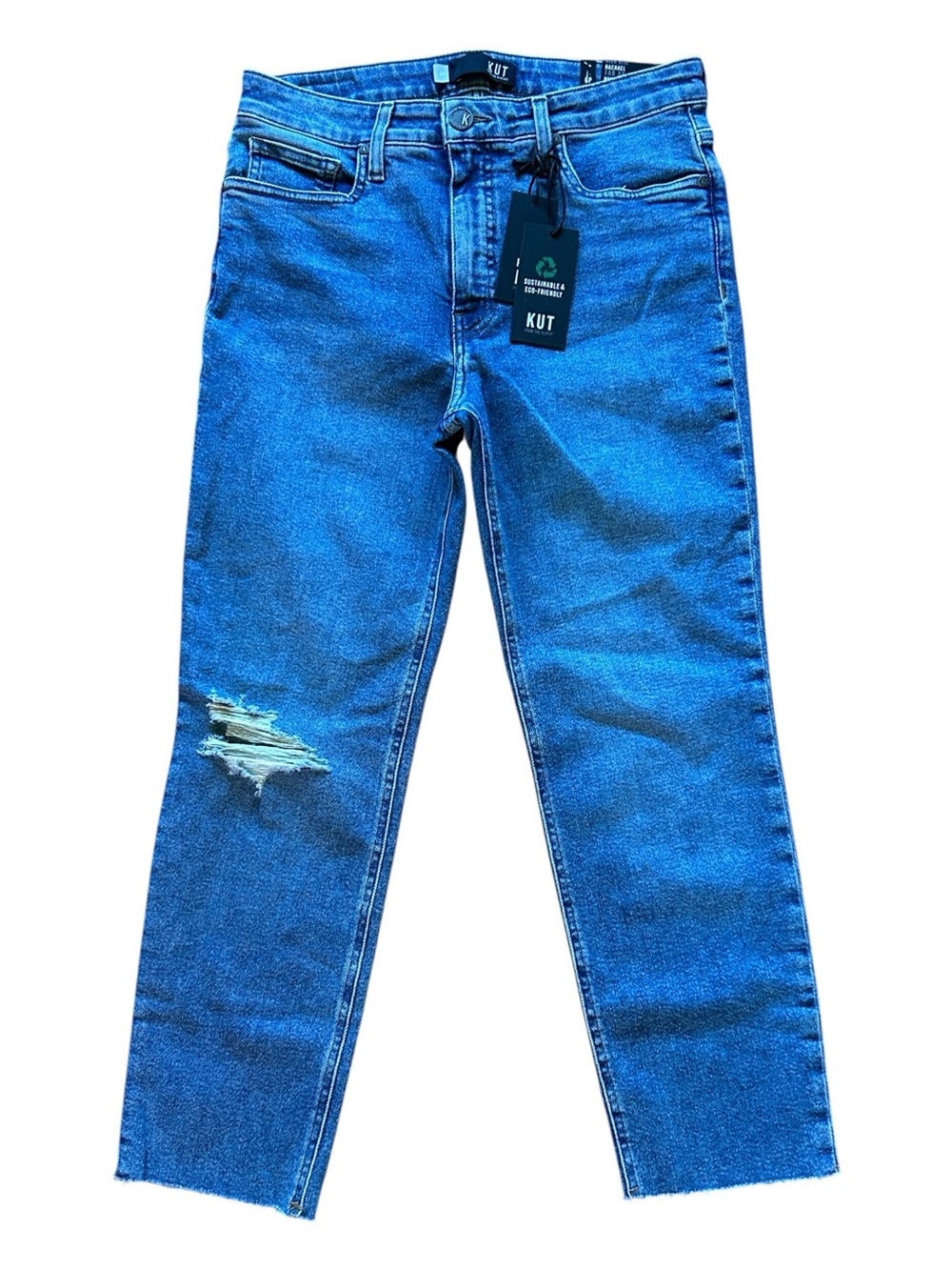 NEW Kut from the Kloth Crop High Rise Rachael Fab Ab Mom Jeans